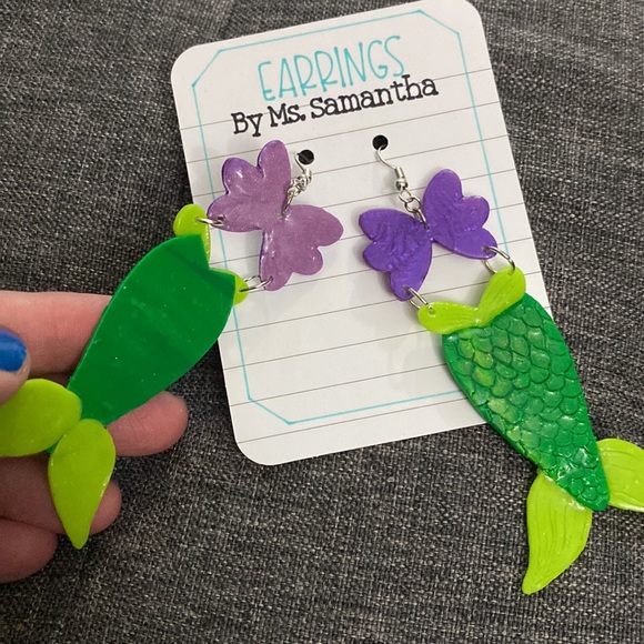 Clay Earrings -ARIEL - Picture 2 of 6